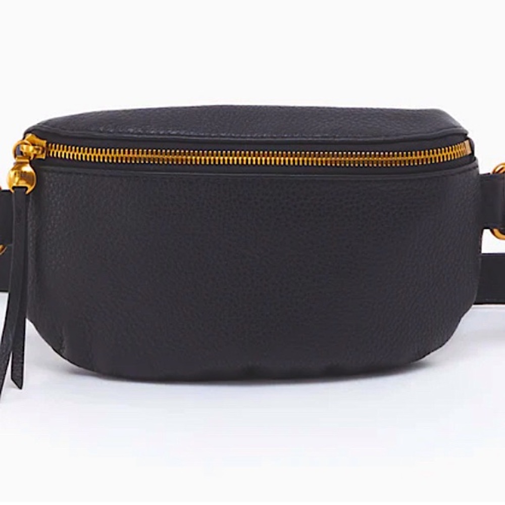 HOBO Fern Belt Bag: Black w/Gold Hardware